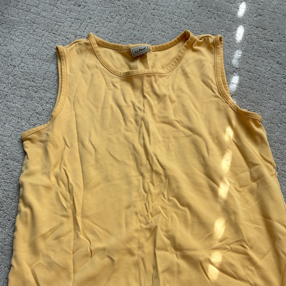 Ll bean yellow tank top